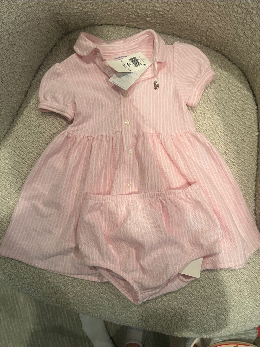 NWT Ralph Lauren Baby Girl Pink Dress 12 months